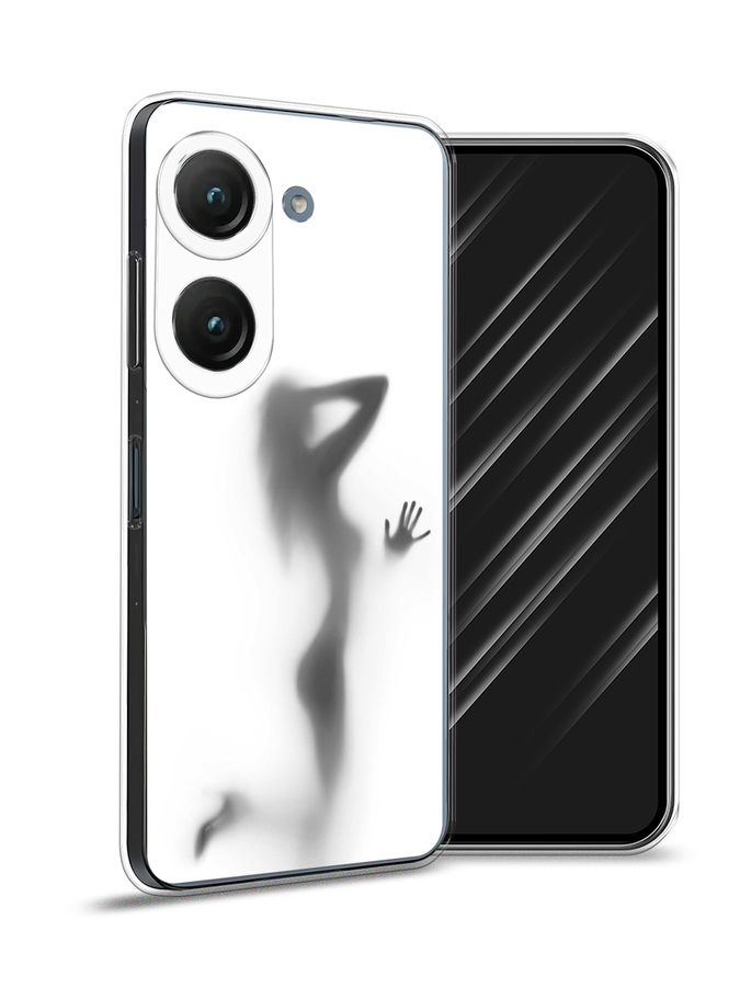 

Чехол Awog на Asus ZenFone 9 "Стекло в душе", Белый;серый;черный, 44950-7