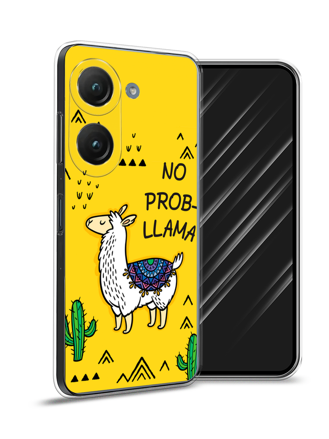 

Чехол Awog на Asus ZenFone 9 "No probLLama", Желтый;черный;синий, 44950-2
