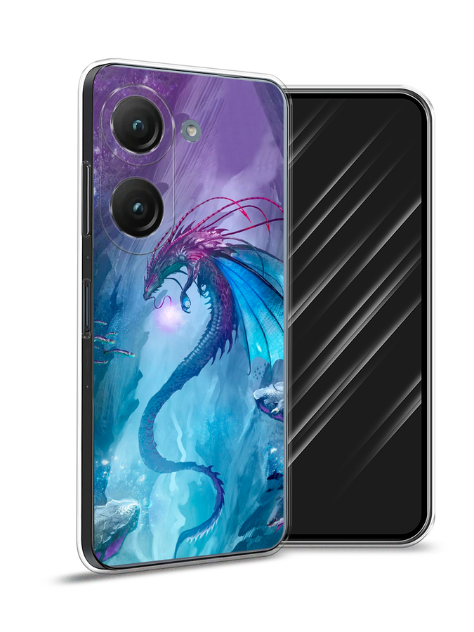 

Чехол Awog на Asus ZenFone 9 "Водный дракон", Голубой;фиолетовый;синий, 44950-2