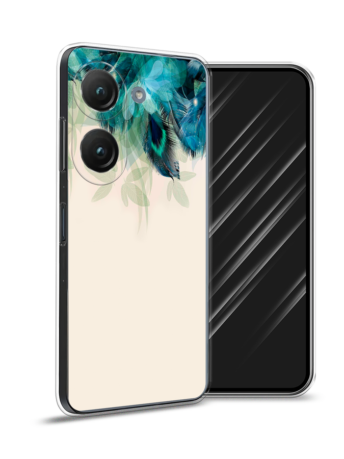 

Чехол Awog на Asus ZenFone 9 "Перья голубого цвета", Бежевый;синий;бирюзовый, 44950-2