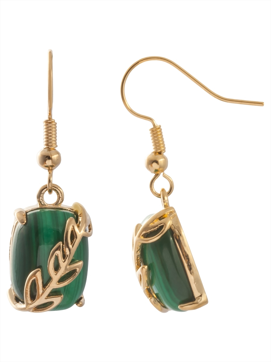 

Серьги подвески из бижутерного сплава Lotus Jewelry 3043E-10Ml, малахит, 3043E-10Ml