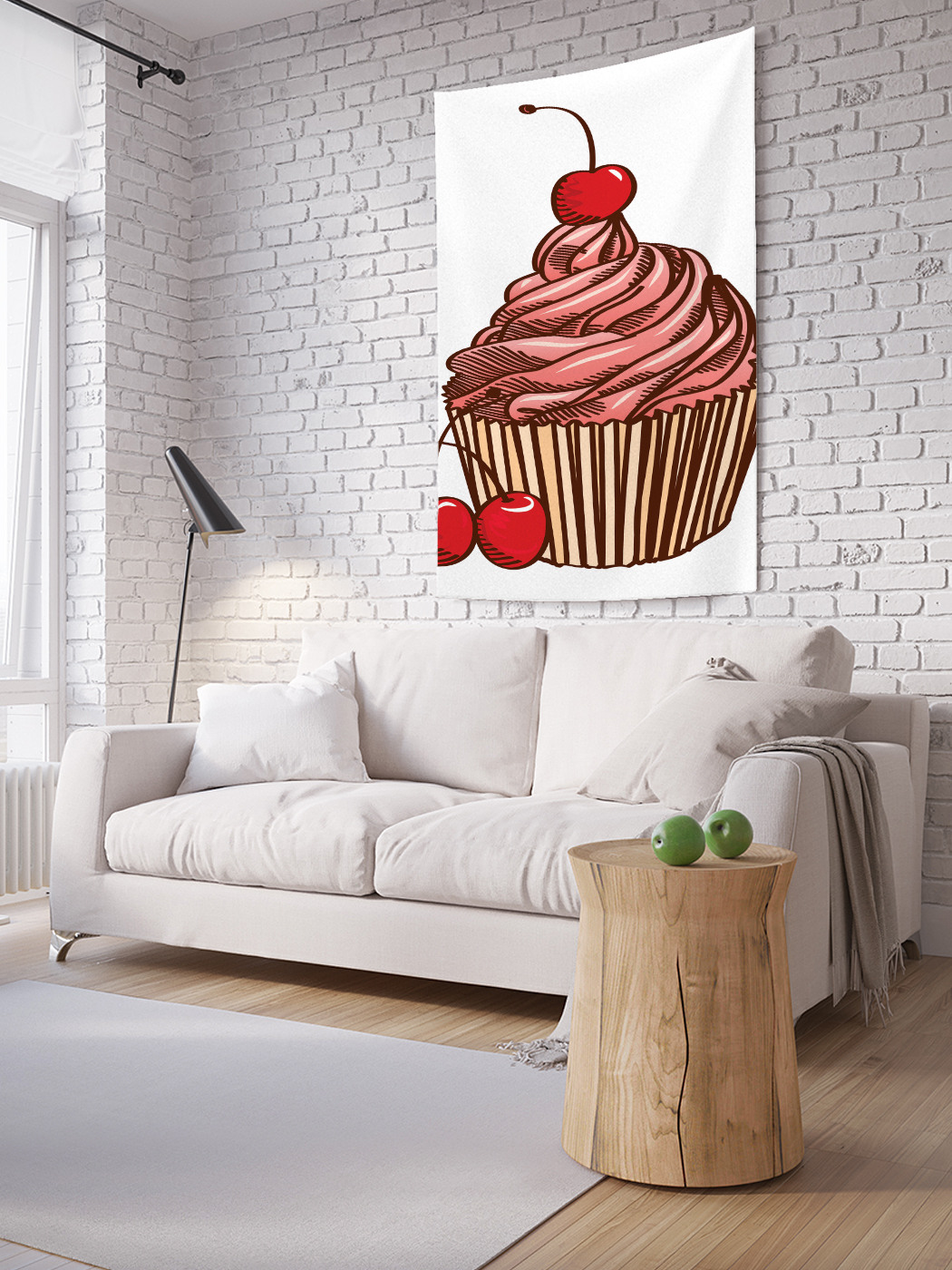 

Вертикальное фотопанно на стену JoyArty Кекс с вишенкой 150x200 см, Кекс с вишенкой
