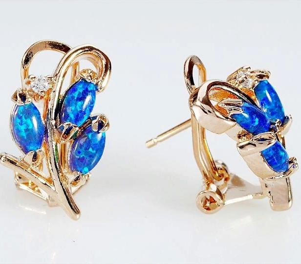 

Серьги из ювелирного сплава Lotus Jewelry 42E-26OJK14, опал/циркон, 42E-26OJK14