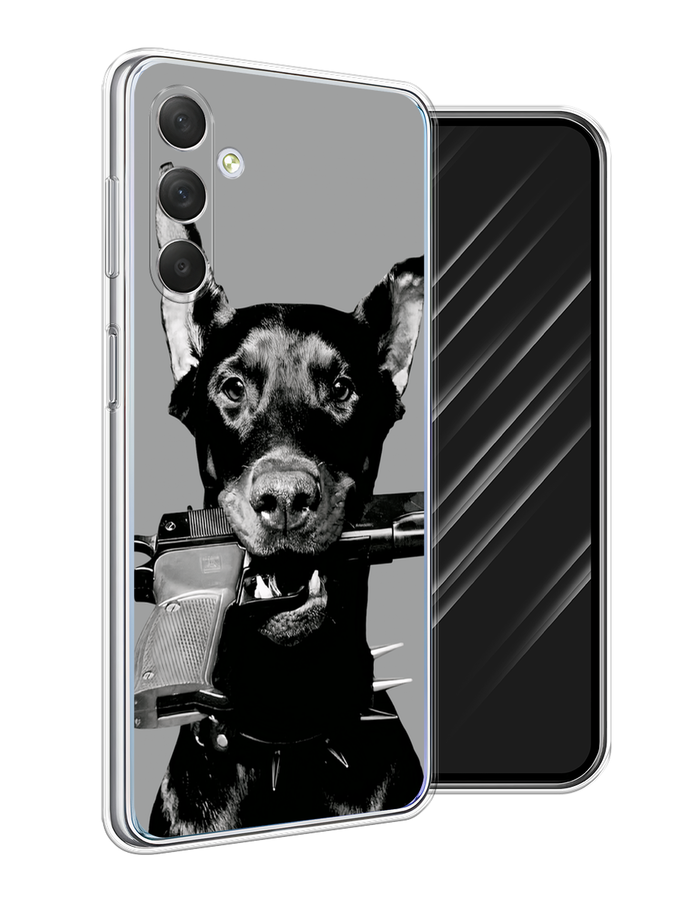 

Чехол Awog на Samsung Galaxy M54 "Доберман", Серый, 2108250-1