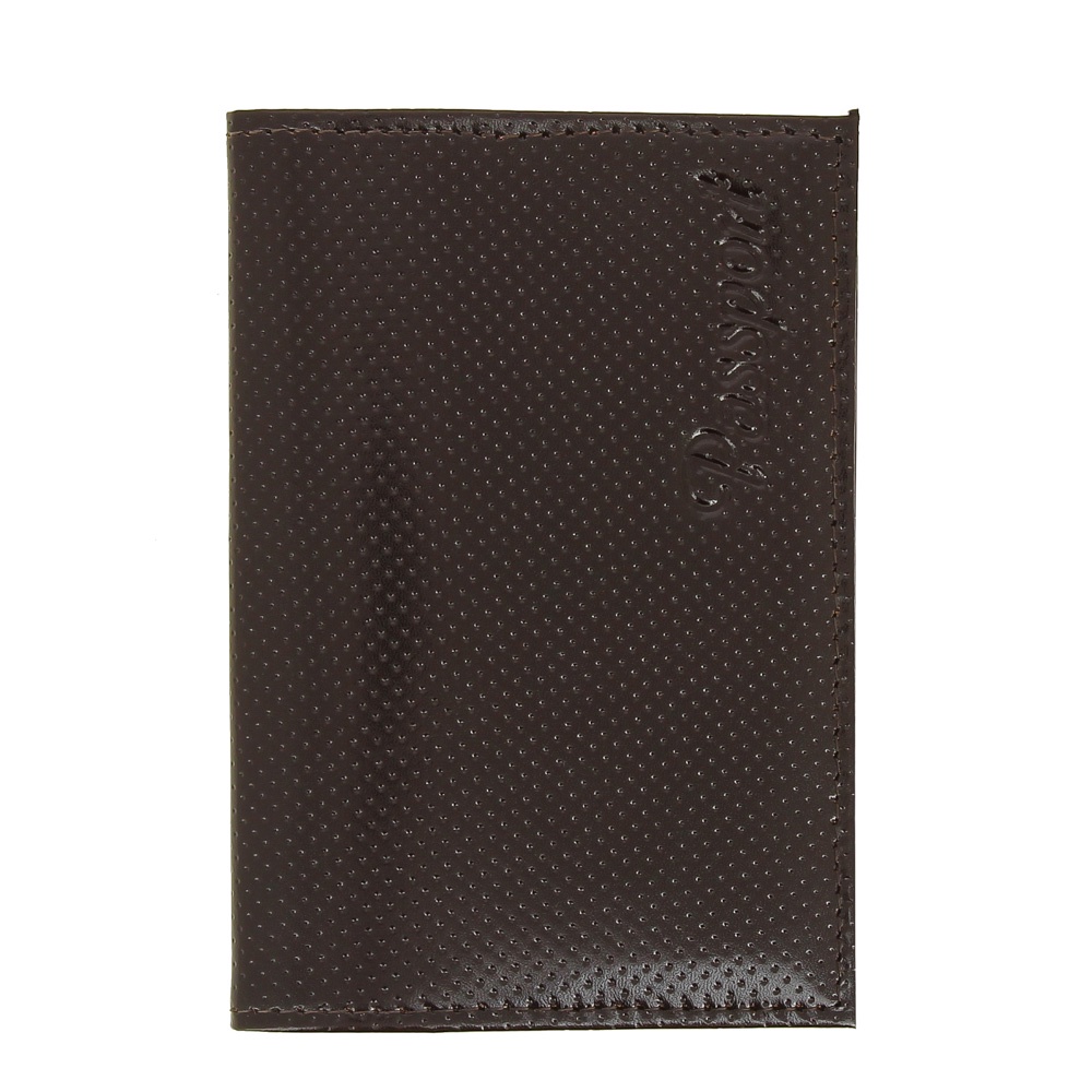 Обложка для паспорта унисекс Rich Line ПШТ41 коричневая