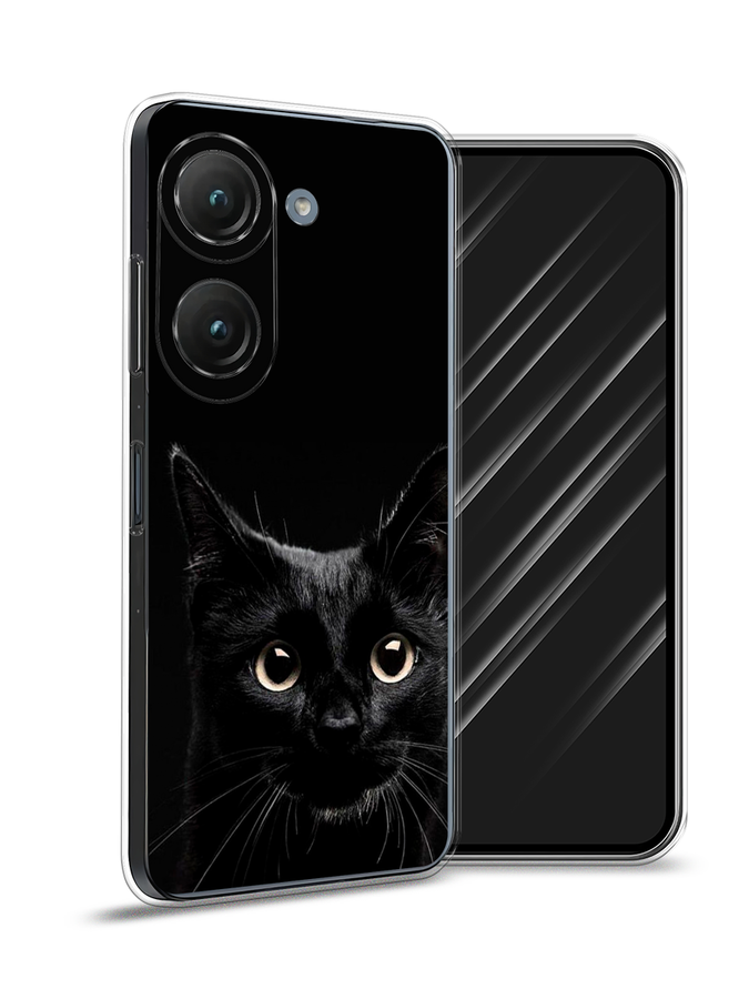 

Чехол Awog на Asus ZenFone 9 "Добрый кот", Черный, 44950-1