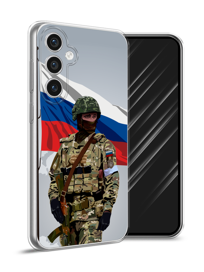 

Чехол Awog на Samsung Galaxy S23 FE 5G "Солдат с флагом", Белый;синий;красный;зеленый, 2108450-1