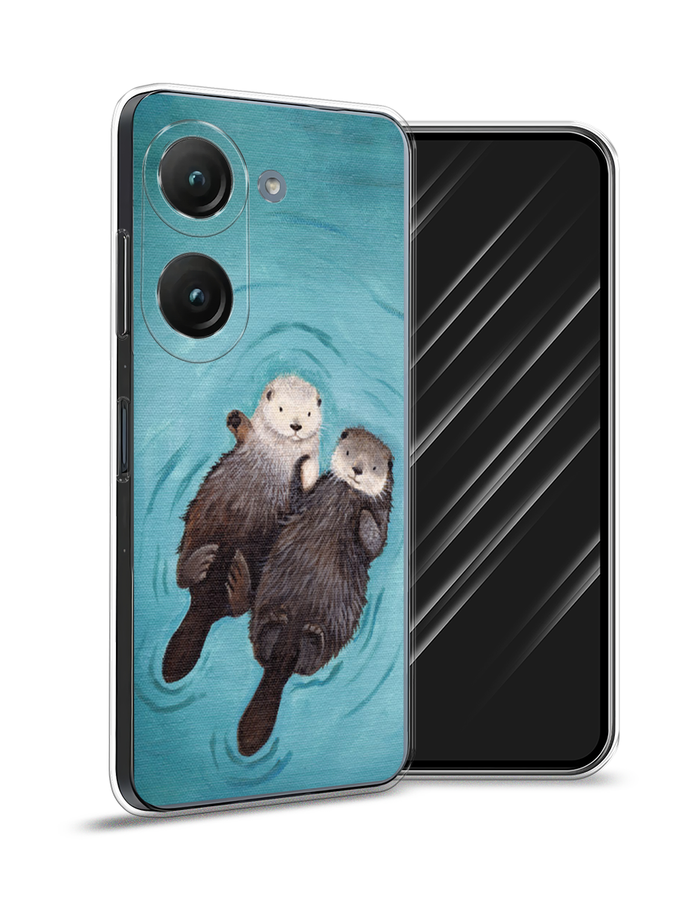 

Чехол Awog на Asus ZenFone 9 "Парочка бобров", Голубой, 44950-10