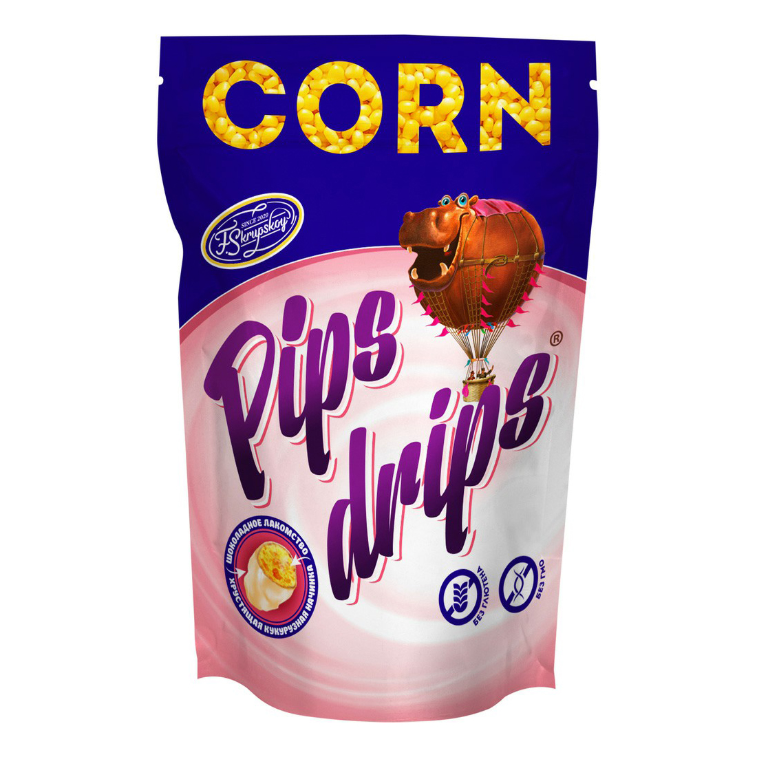 

Кукурузные драже Pips Drips Corn White в белой шоколадной глазури 100 г