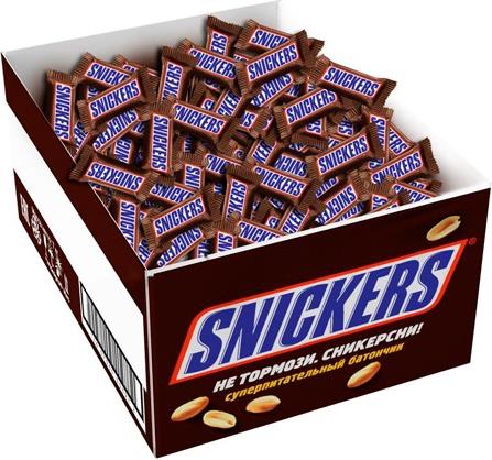 фото Конфеты шоколадные snickers minis