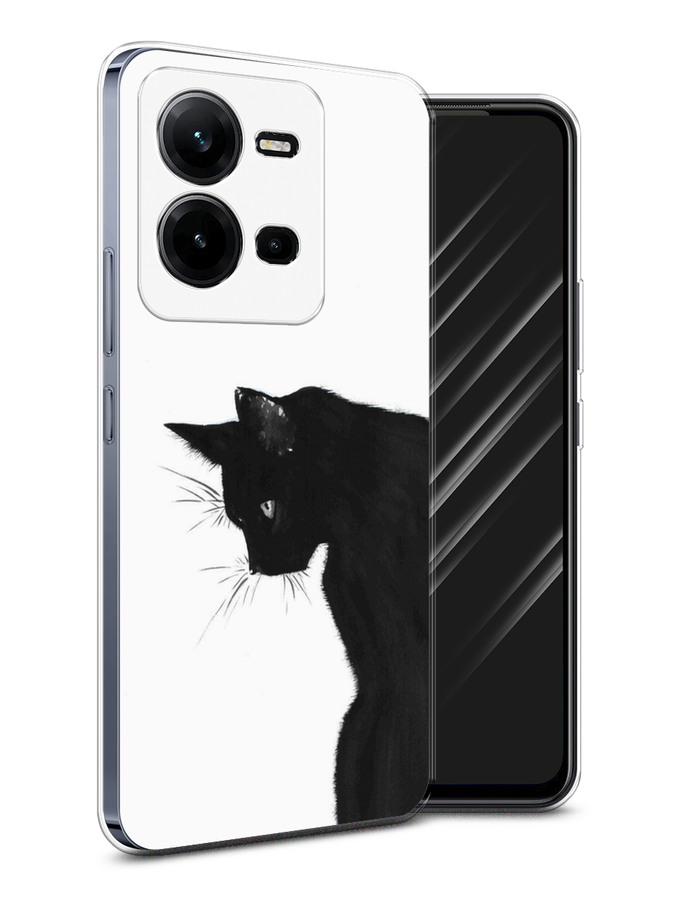 

Чехол Awog на Vivo V25 / Виво V25 "Black cat", Черный;белый