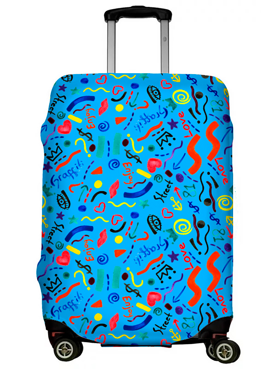 фото Чехол для чемодана lejoy lj-case-313 graffiti blue m