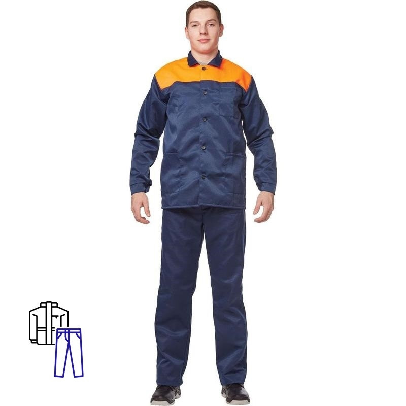 

Костюм рабочий NoBrand 682023-K синий/оранжевый 60-62, 170-176