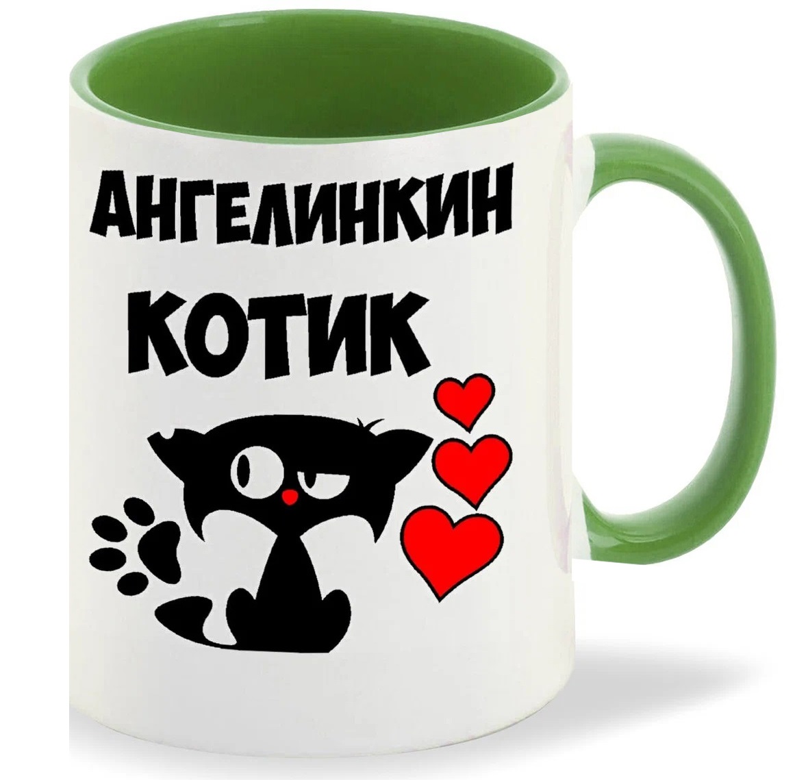 

Кружка CoolPodarok Ангелинкин котик
