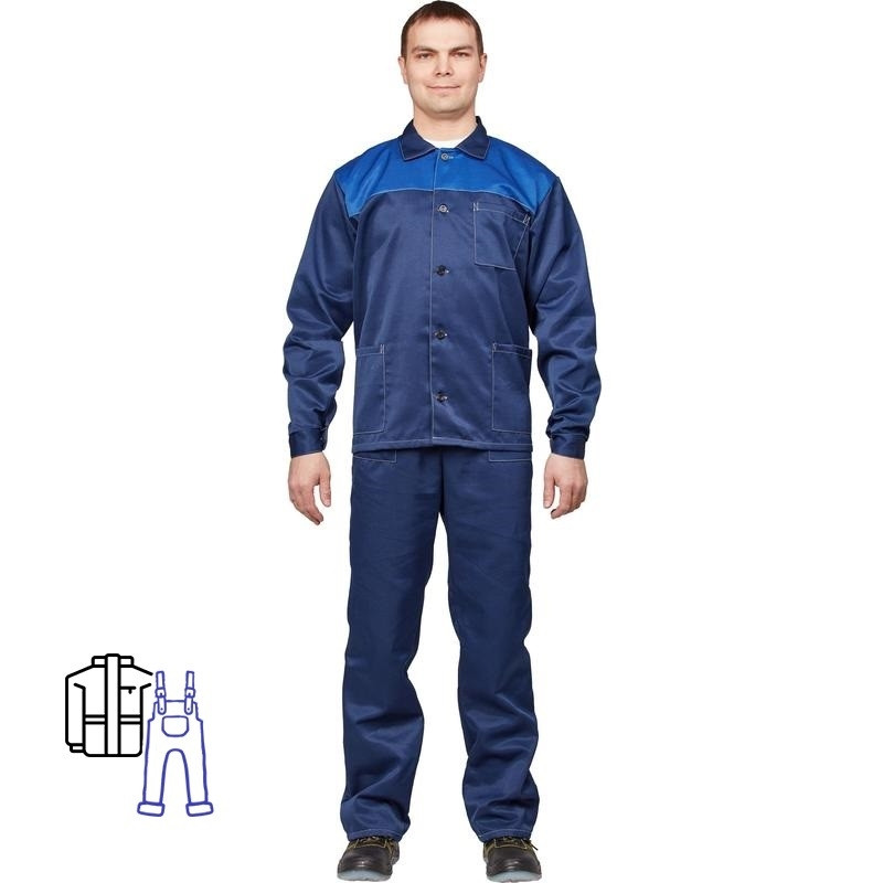 

Костюм рабочий NoBrand 829864-K синий 56-58, 158-164