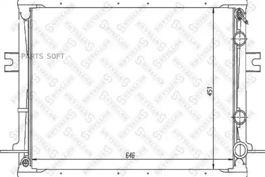 

STELLOX 1025827SX 10-25827-SX радиатор системы охлаждения\ Iveco Daily IV 2.8D/2.8TD 99 1ш