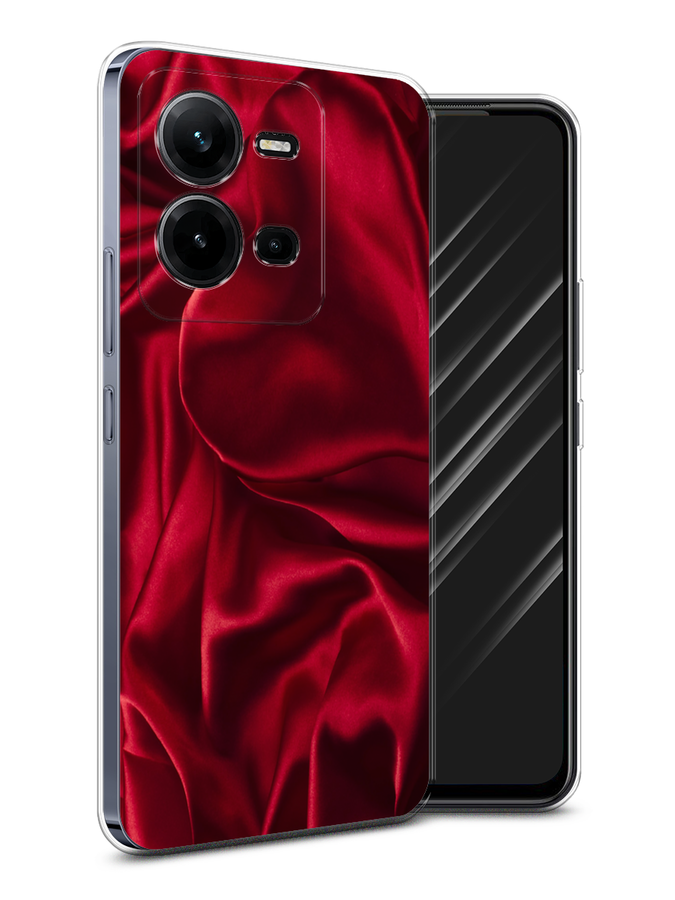 

Чехол Awog на Vivo V25 / Виво V25 "Текстура красный шелк"