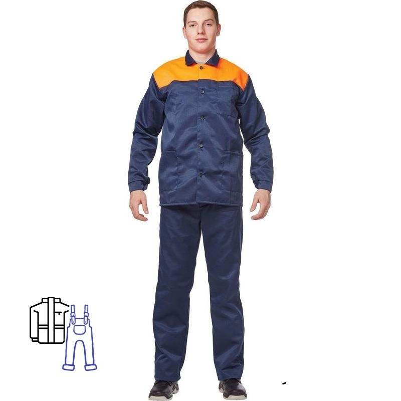 

Костюм мужской л16-КПК син/оранж (р.60-62) 170-176, Синий;оранжевый, л16-КПК