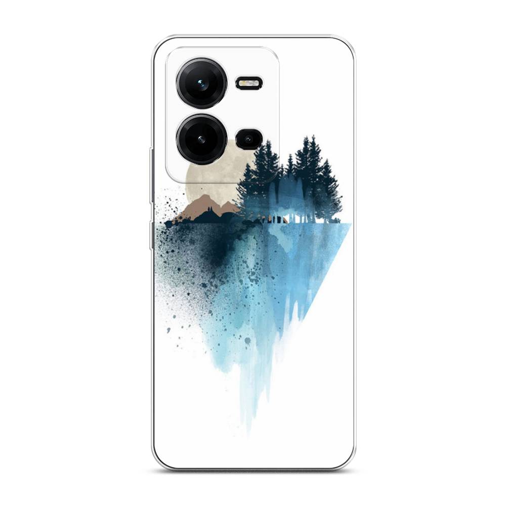 

Чехол Awog на Vivo V25 / Виво V25 "Горы 5", Голубой