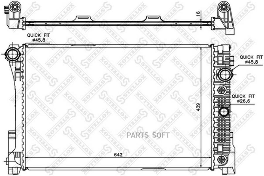 

STELLOX 1026554SX 10-26554-SX радиатор системы охлаждения АКПП\ MB W204/S204 2.5-3.5/2.2C