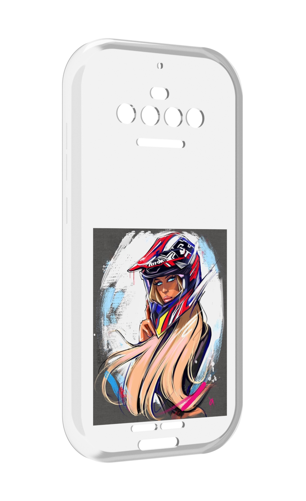 

Чехол MyPads девушка-в-шлеме для Oukitel F150 R2022, Прозрачный, Tocco