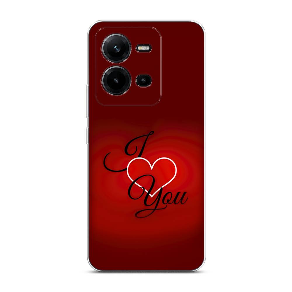 

Чехол Awog на Vivo V25 / Виво V25 "I love you 3", Красный;черный