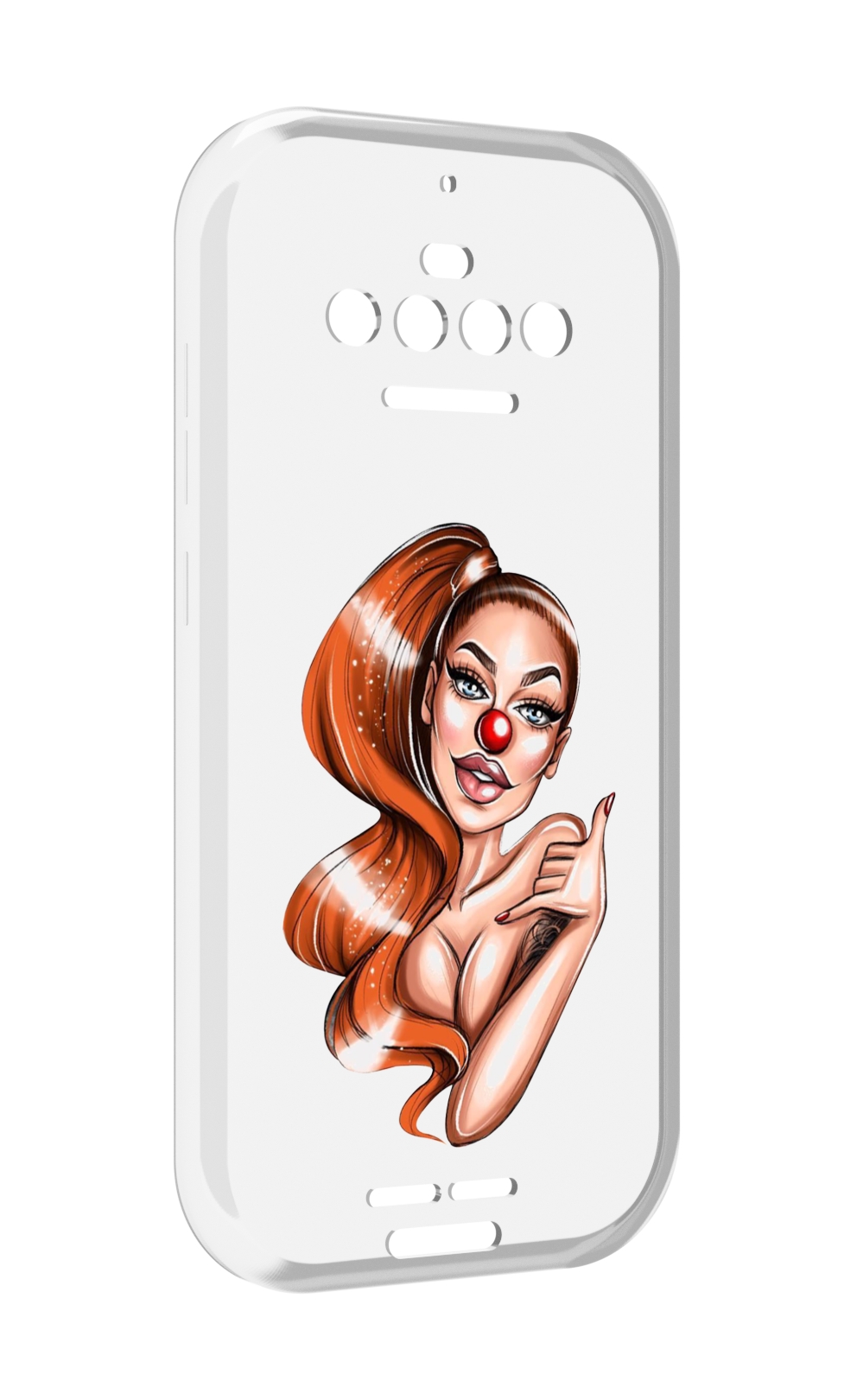 

Чехол MyPads девушка-клоун для Oukitel F150 R2022, Прозрачный, Tocco