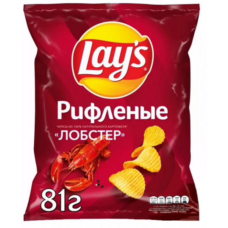 

Чипсы картофельные Lay's Лобстер 81 г