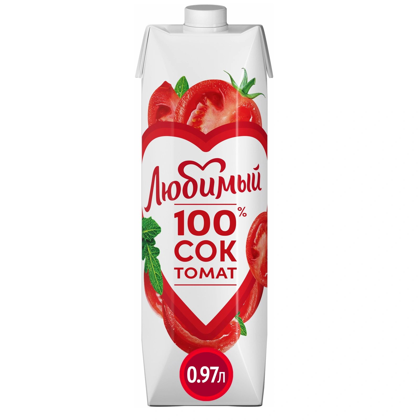 

Сок Любимый томатный с мякотью 0,97 л