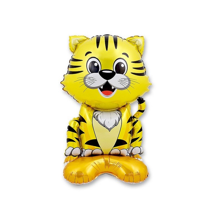Шар фольгированный Страна Карнавалия Милый тигр, на подставке шар фольгированный 31 жёлтый милый дино
