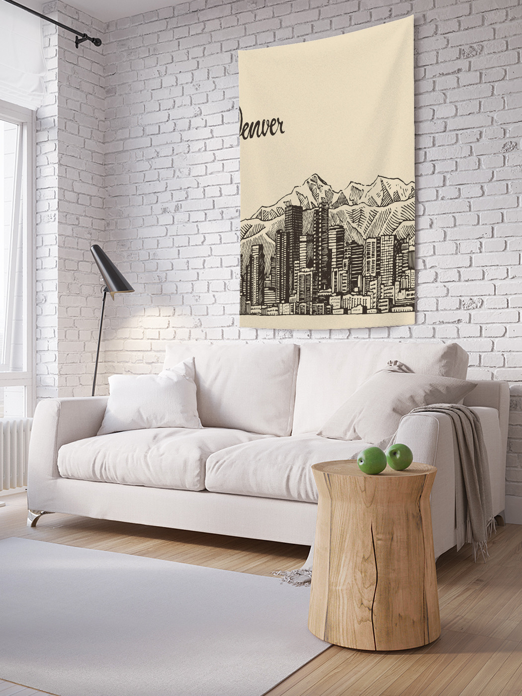 

Вертикальное фотопанно на стену JoyArty Графический Денвер 150x200 см, Графический Денвер