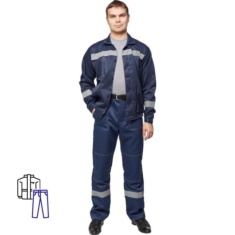 

Костюм рабочий NoBrand 816210-K синий 44-46, 170-176