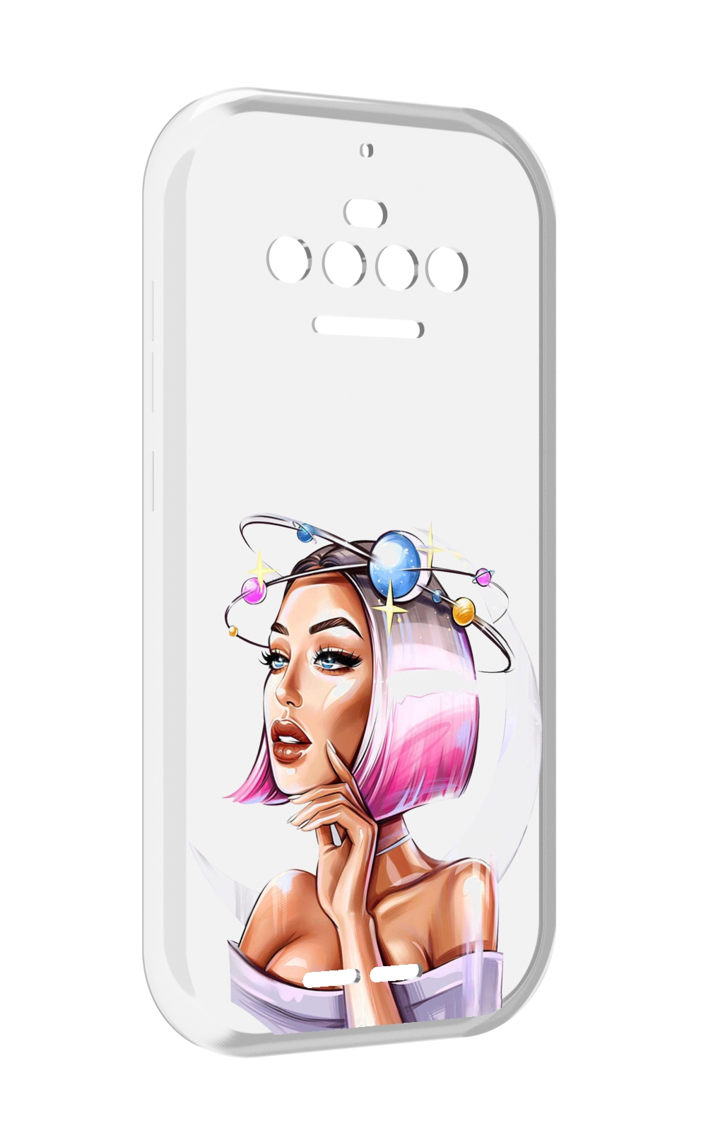 

Чехол MyPads девушка-с-планетами-на-голове женский для Oukitel F150 R2022, Прозрачный, Tocco