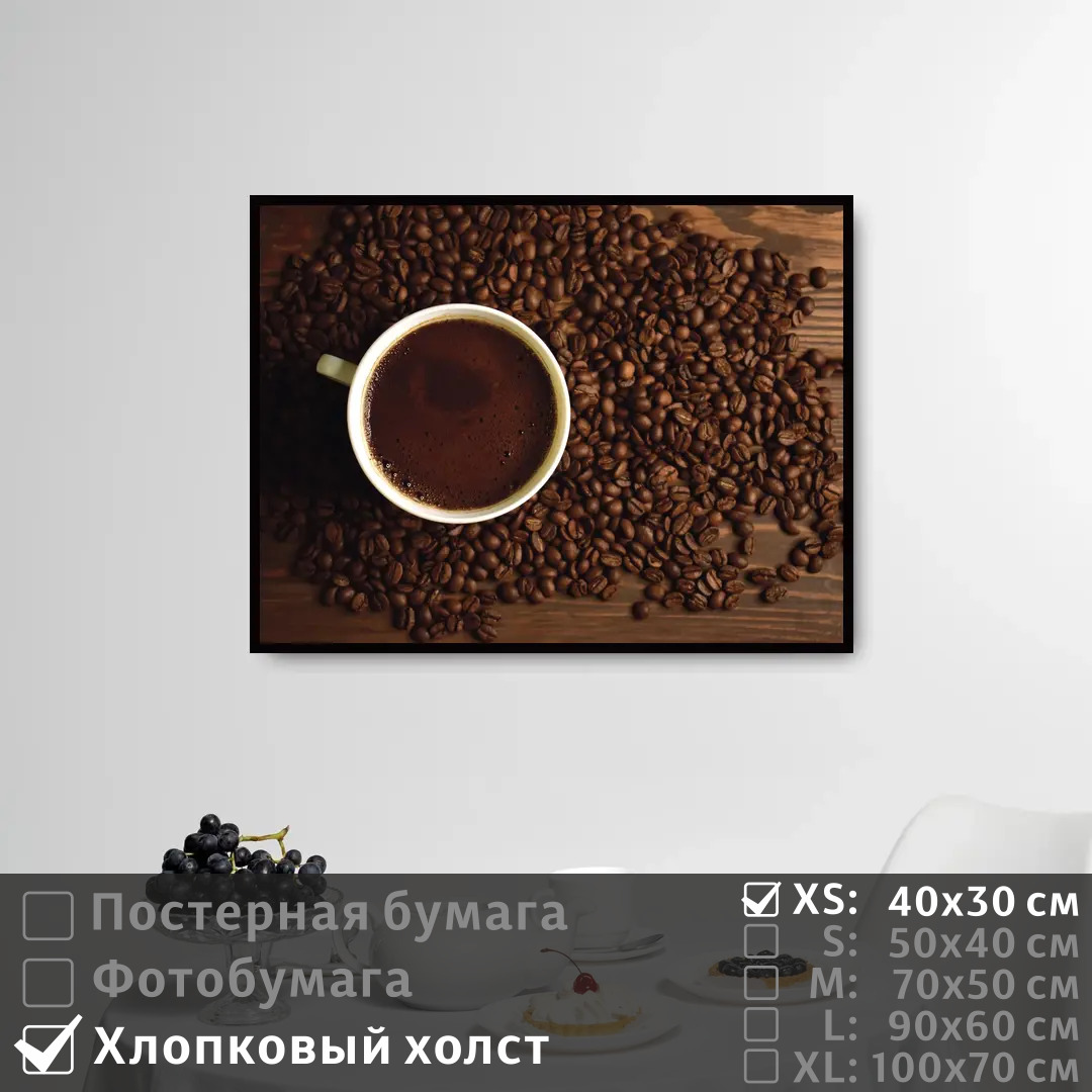 

Постер на холсте ПолиЦентр Кофе на завтрак 40х30 см, КофеНаЗавтрак