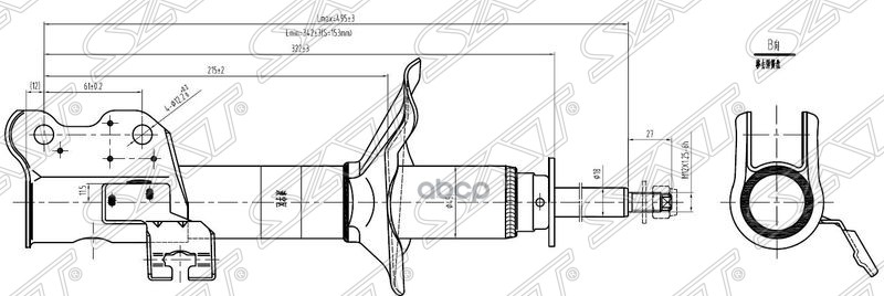 

Стойка Передняя Nissan Ad/Presea/Pulsar/Sentra/Sunny/Wingroad 90-96 Rh (правый) Sat арт. S