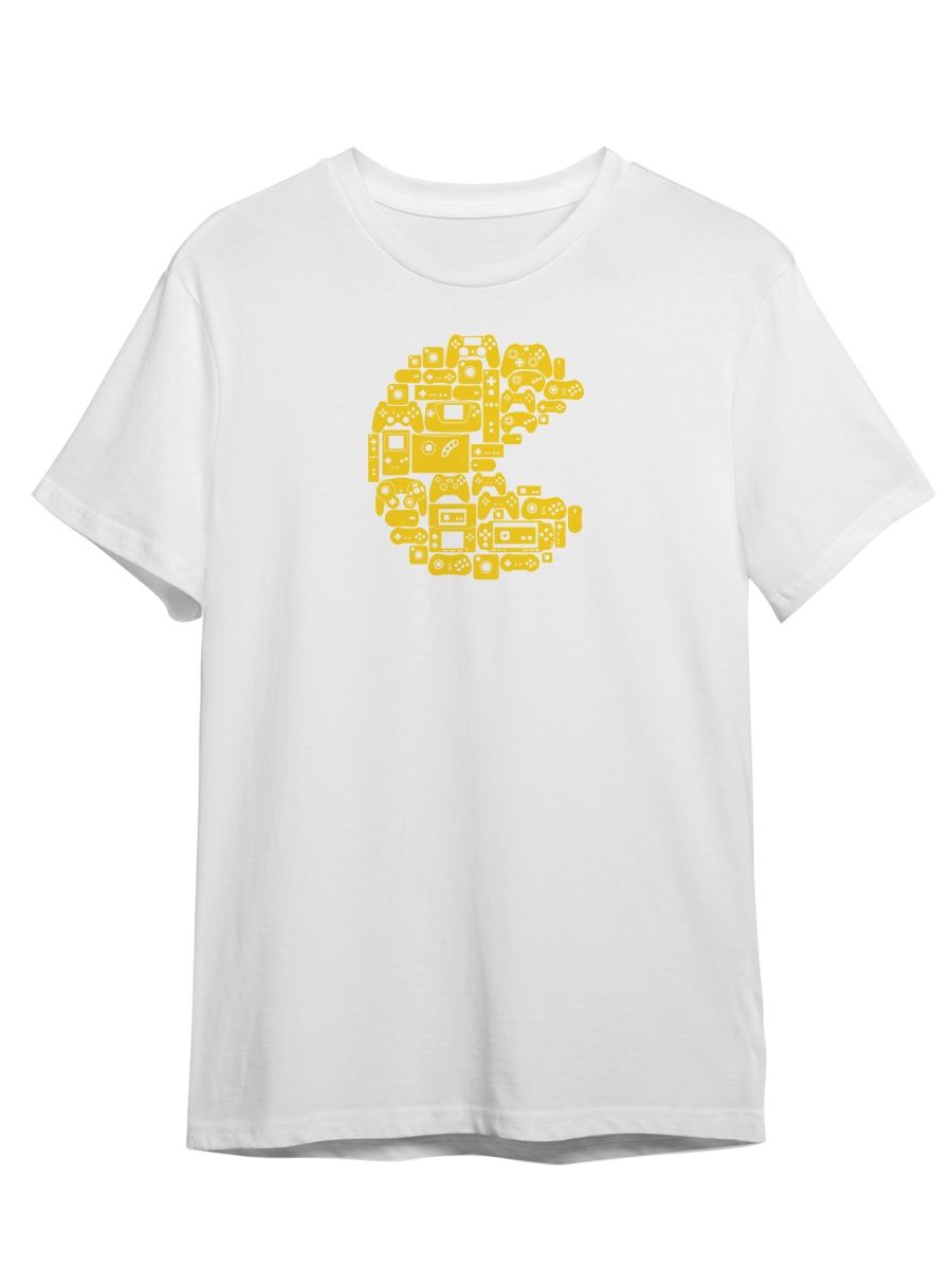 Футболка унисекс Каждому Своё Pacman/Пакман/Pixel GMRT1 белая S