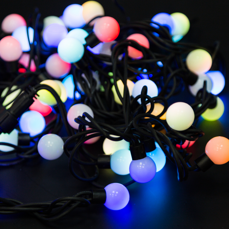 Световая гирлянда новогодняя Neon-Night шарики 303-559 5 м разноцветный