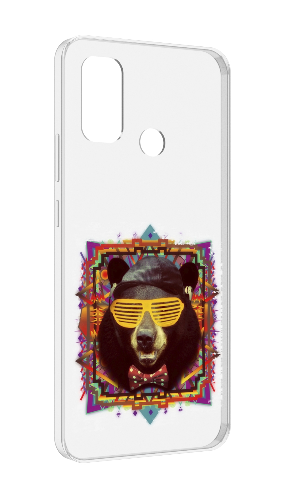 Чехол MyPads Медведь в очках для UleFone Note 10P/Note 10