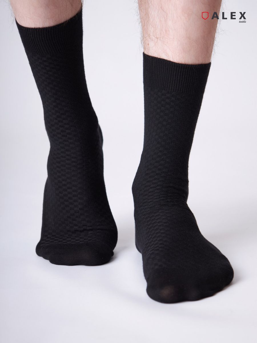 Комплект носков мужских AlexTextile M-5804 черных 41-42, 3 пары