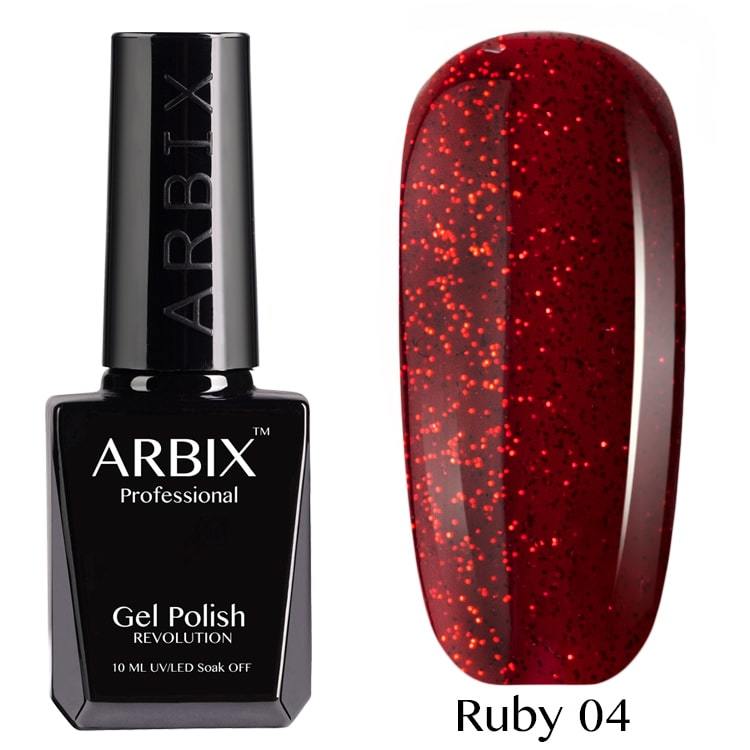 Гель-лак Arbix Ruby 04 Соус Чили 10 мл