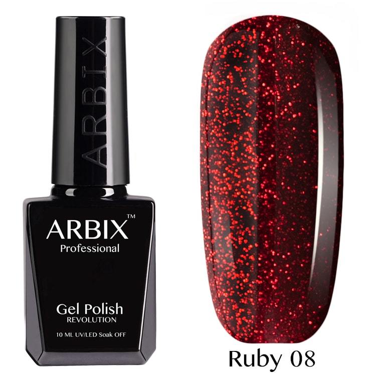 Гель-лак Arbix Ruby 08 Огни Голливуда 10 мл