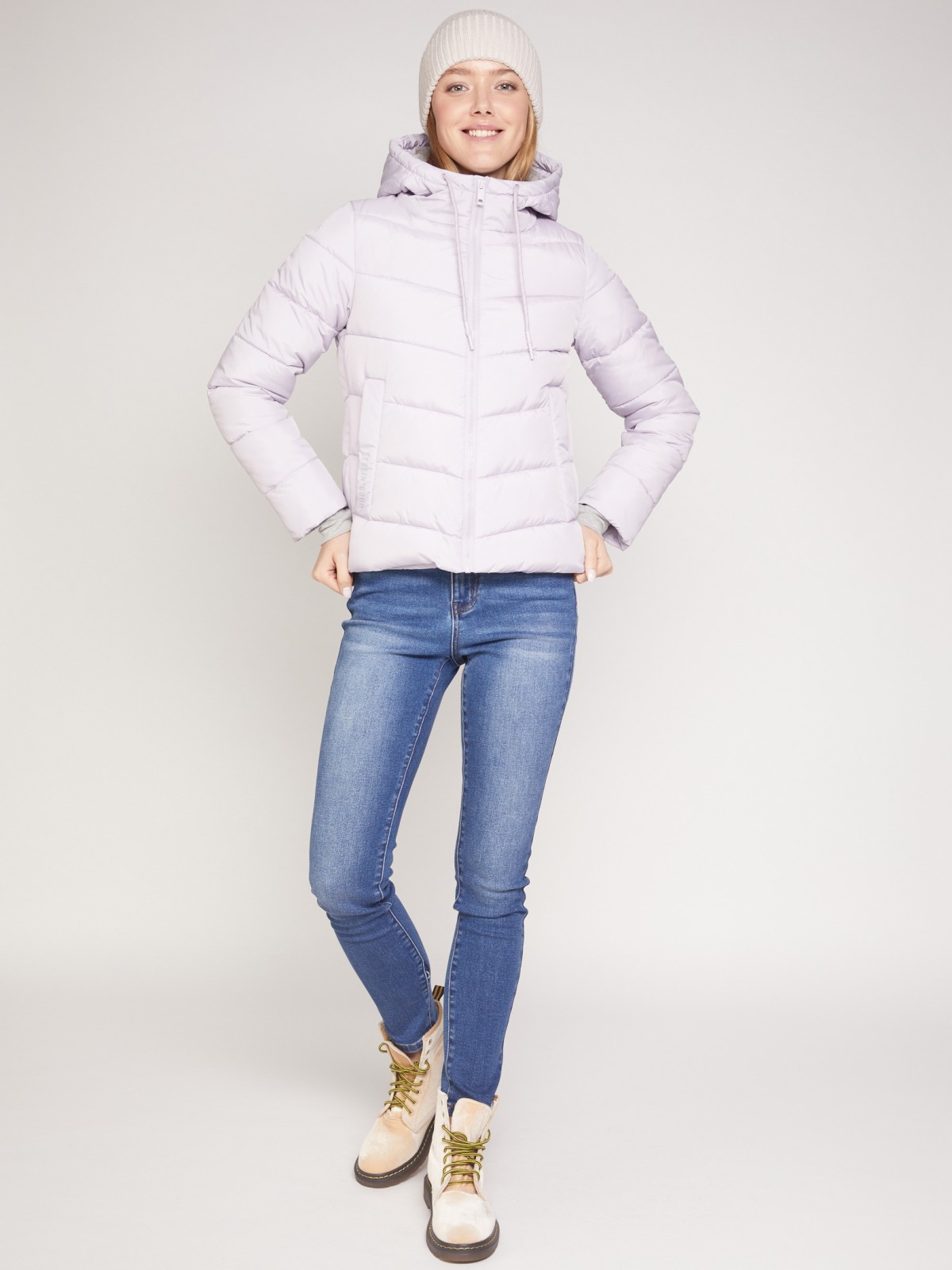 фото Куртка женская zolla 021335102084 фиолетовая xs