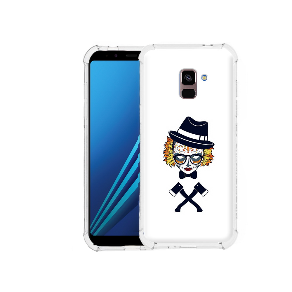 

Чехол MyPads Tocco для Samsung Galaxy A8 Plus девушка в маске с топорами рисунок, Tocco