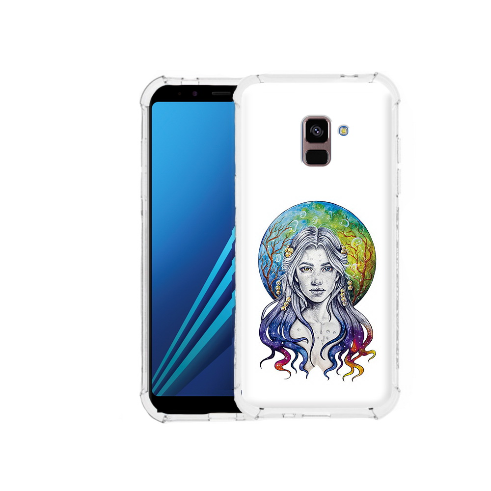 

Чехол MyPads Tocco для Samsung Galaxy A8 Plus девушка с красивыми волосами, Tocco