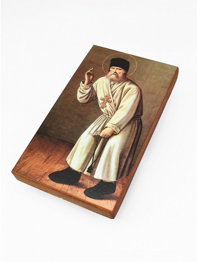 

Икона Серафим Саровский, под старину, 20х34 см