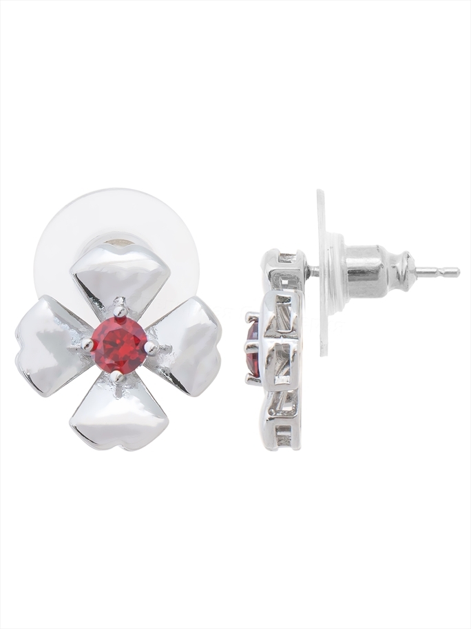 

Серьги пусеты из бижутерного сплава Lotus Jewelry RH3044E-04gn, гранат, RH3044E-04gn