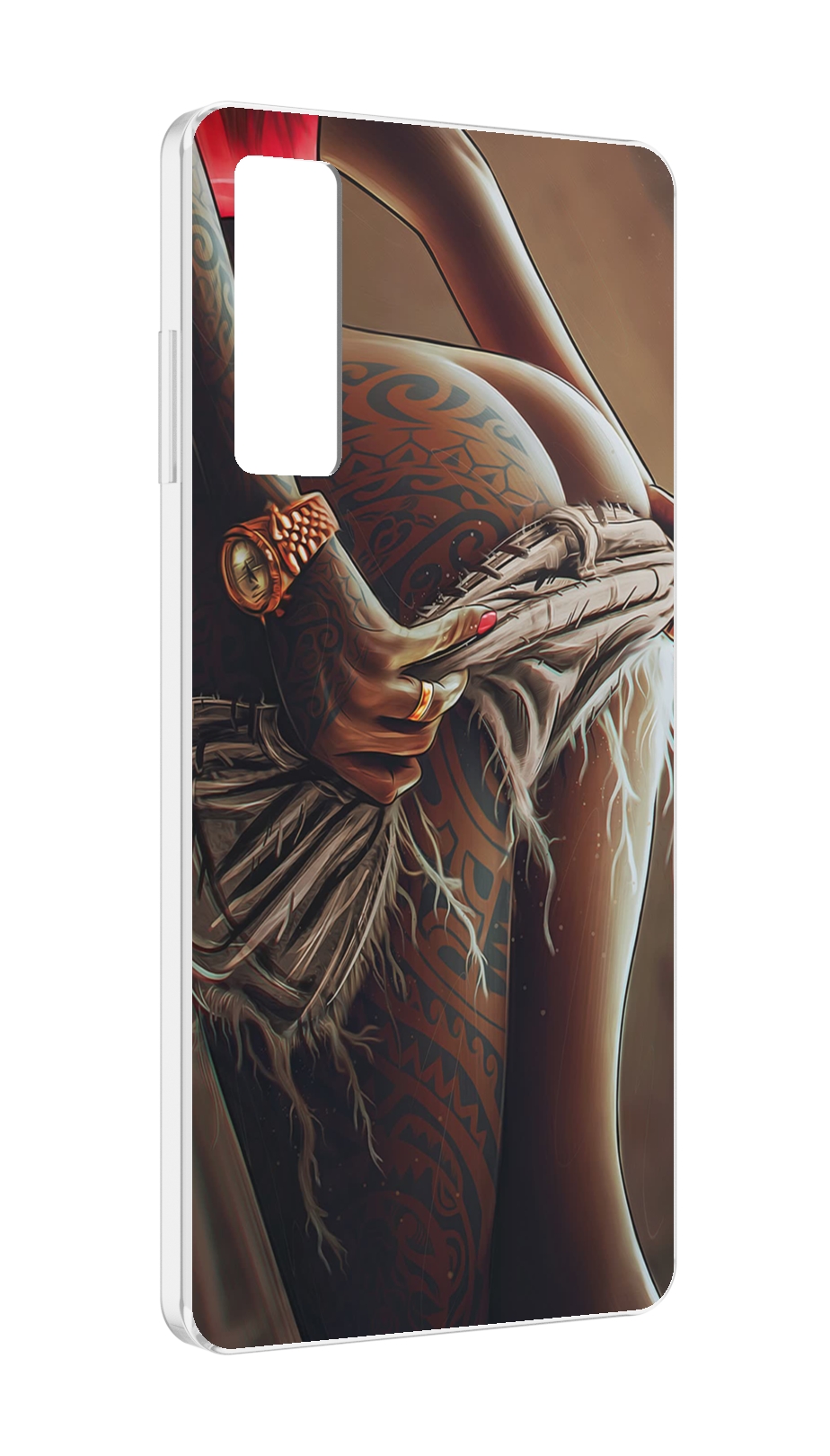 

Чехол MyPads полуголая девушка фотография женский для TCL 20 5G, Прозрачный, Tocco