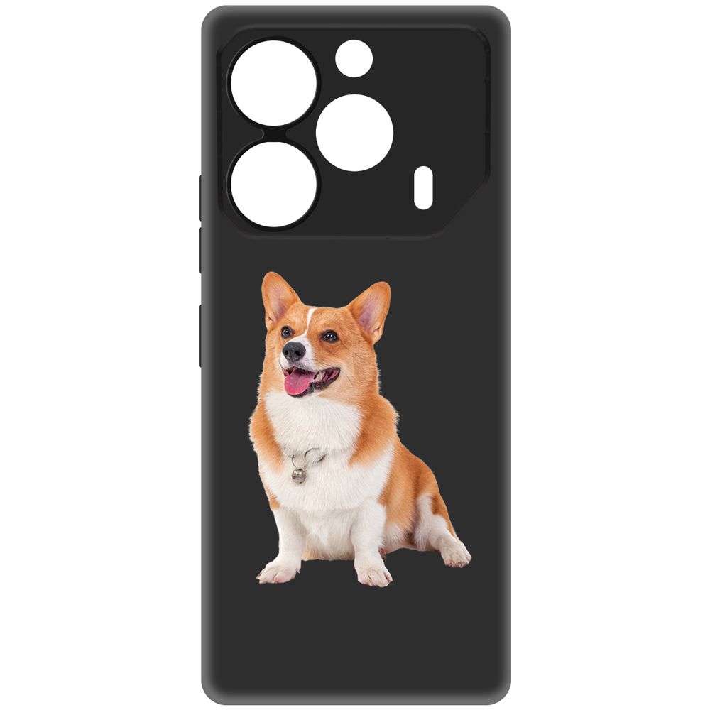 

Чехол-накладка Krutoff Soft Case Корги для TECNO Pova 6 Pro черный