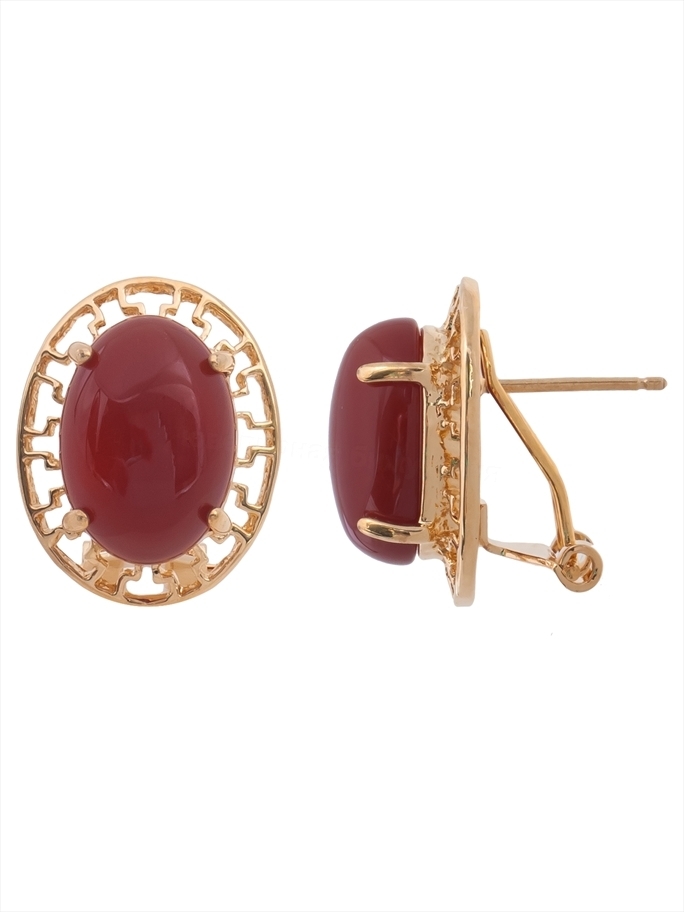 

Серьги из бижутерного сплава Lotus Jewelry 897E-07red-agate, агат, 897E-07red-agate