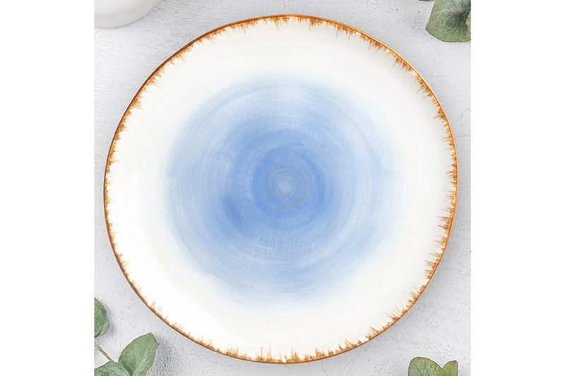 

Тарелка для закуски 21х21х2 см Elan Gallery Кантри, небесно-голубая